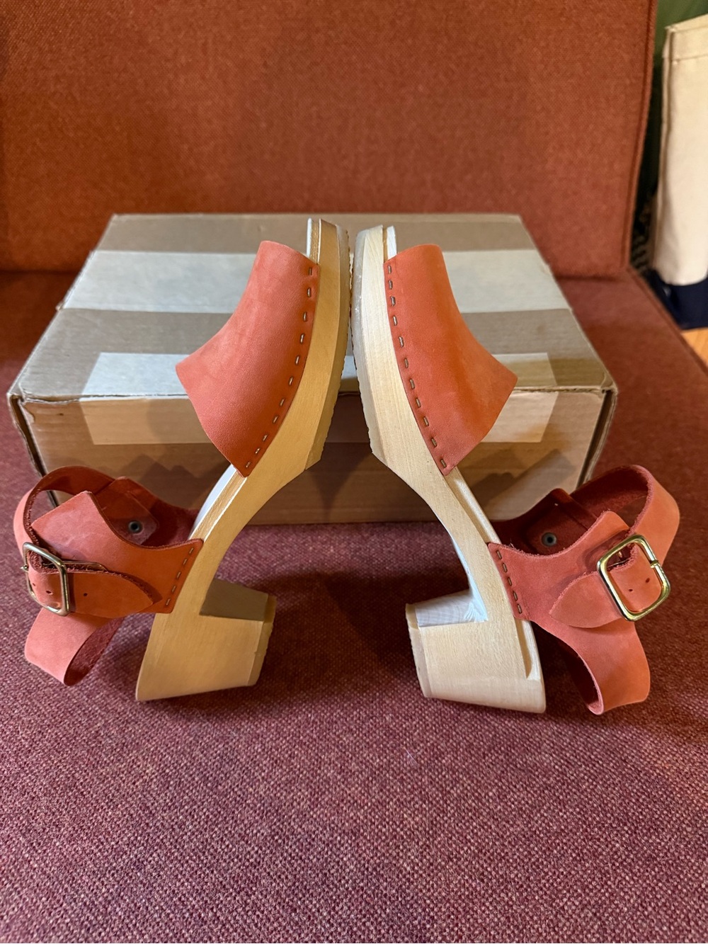Bryr Emma Spanish toe clogs size 38 Paprika
